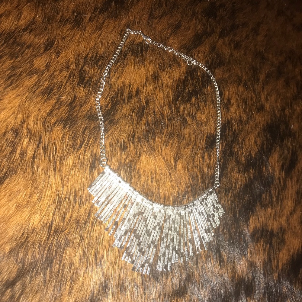 Silver statement necklace
